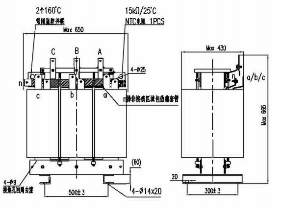 Isolation Transformer Shape And Installation Dimensions